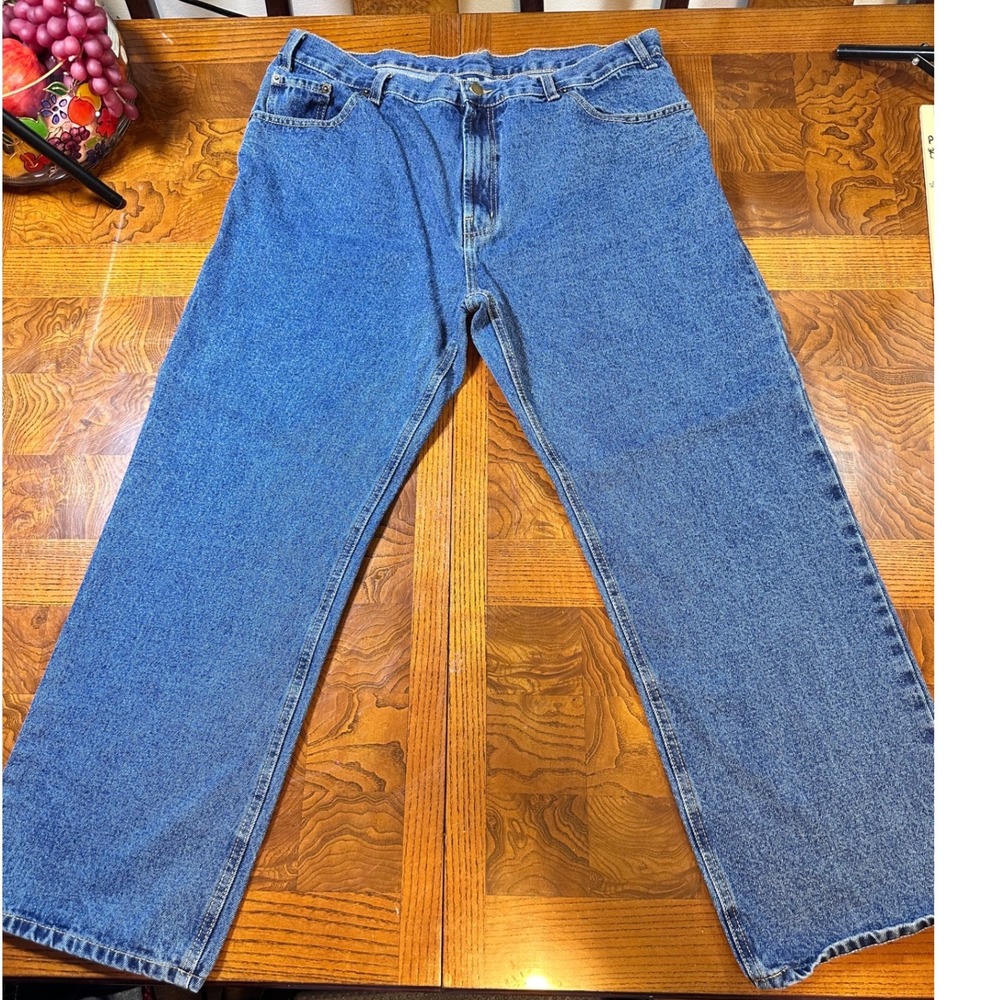 Rural King Mens 38x30 Straight Leg Work Jeans Medium Wash Blue 100% Cotton Denim